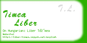 timea liber business card